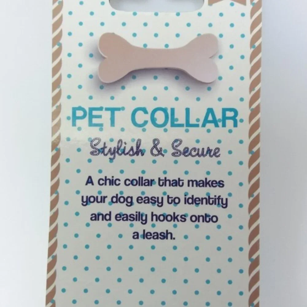 Dog Pet Collar Blue & White Stripe XS